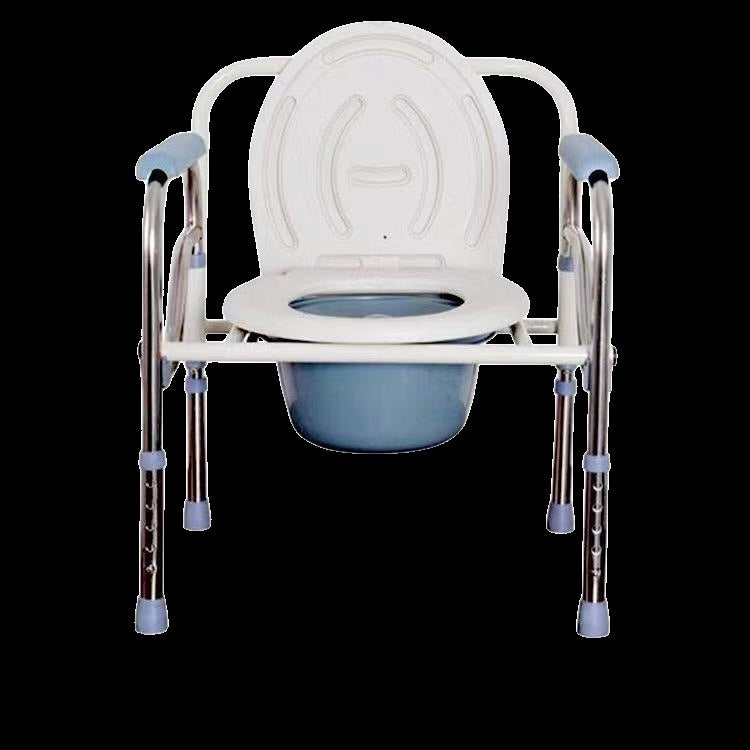 Stainless steel chair with toilet