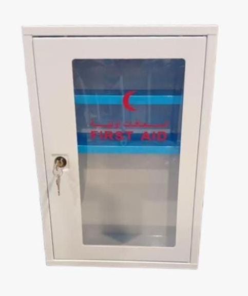 FIRST AID BOX GLASS DOOR WITH CONTENTS