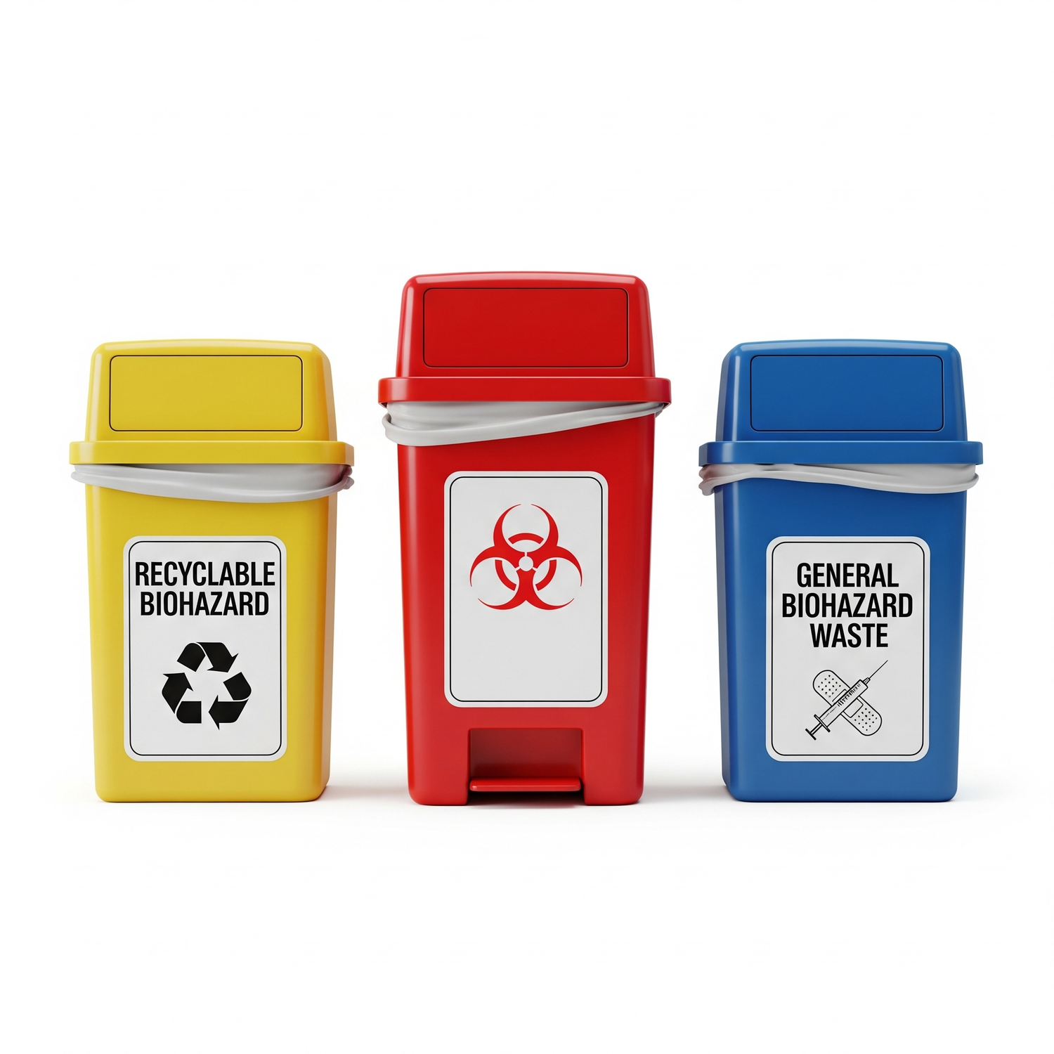 Waste Bins (Color-Coded for Biohazard)
