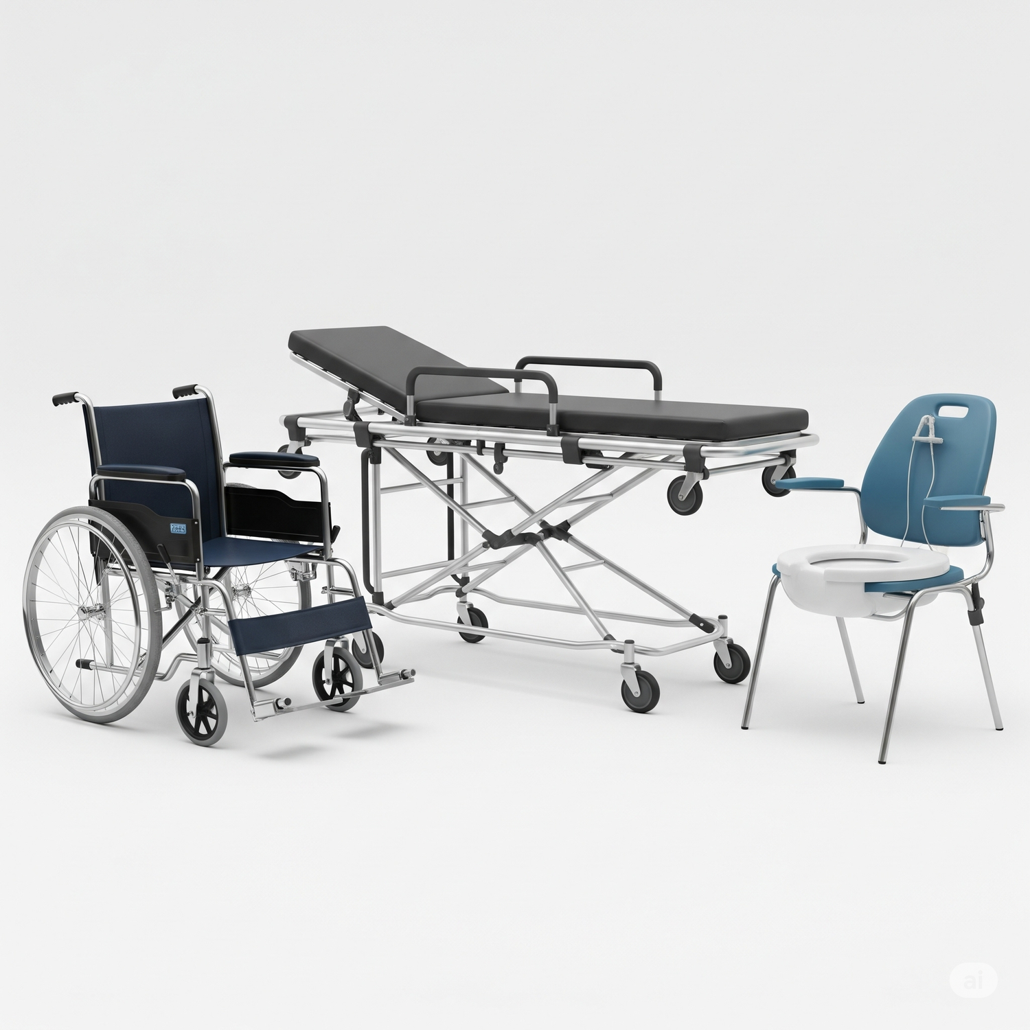 Wheelchair/Stretcher/Commode Chair