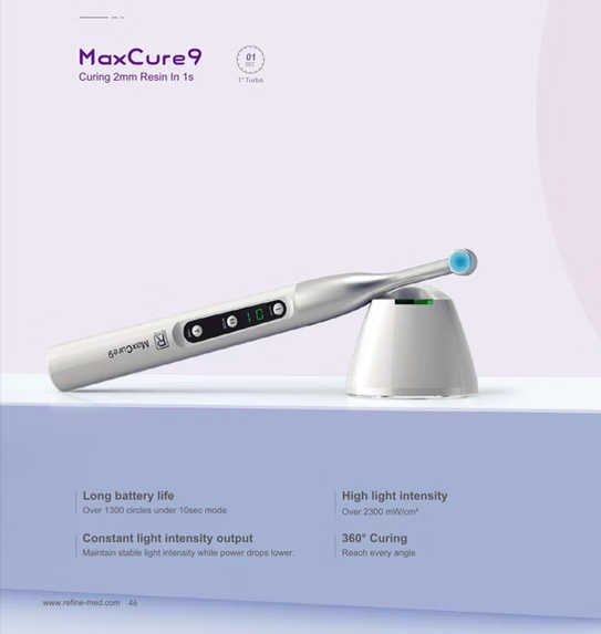 Light cure one second