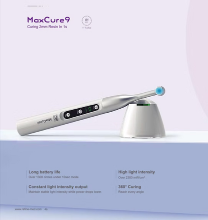 Light cure one second