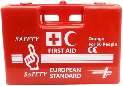 FIRST AID BOX 50 PERSON RED
