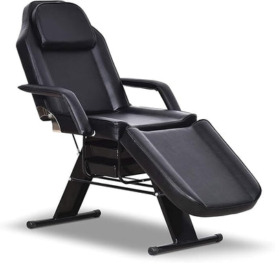 Folding Beauty Bed Black With Stool