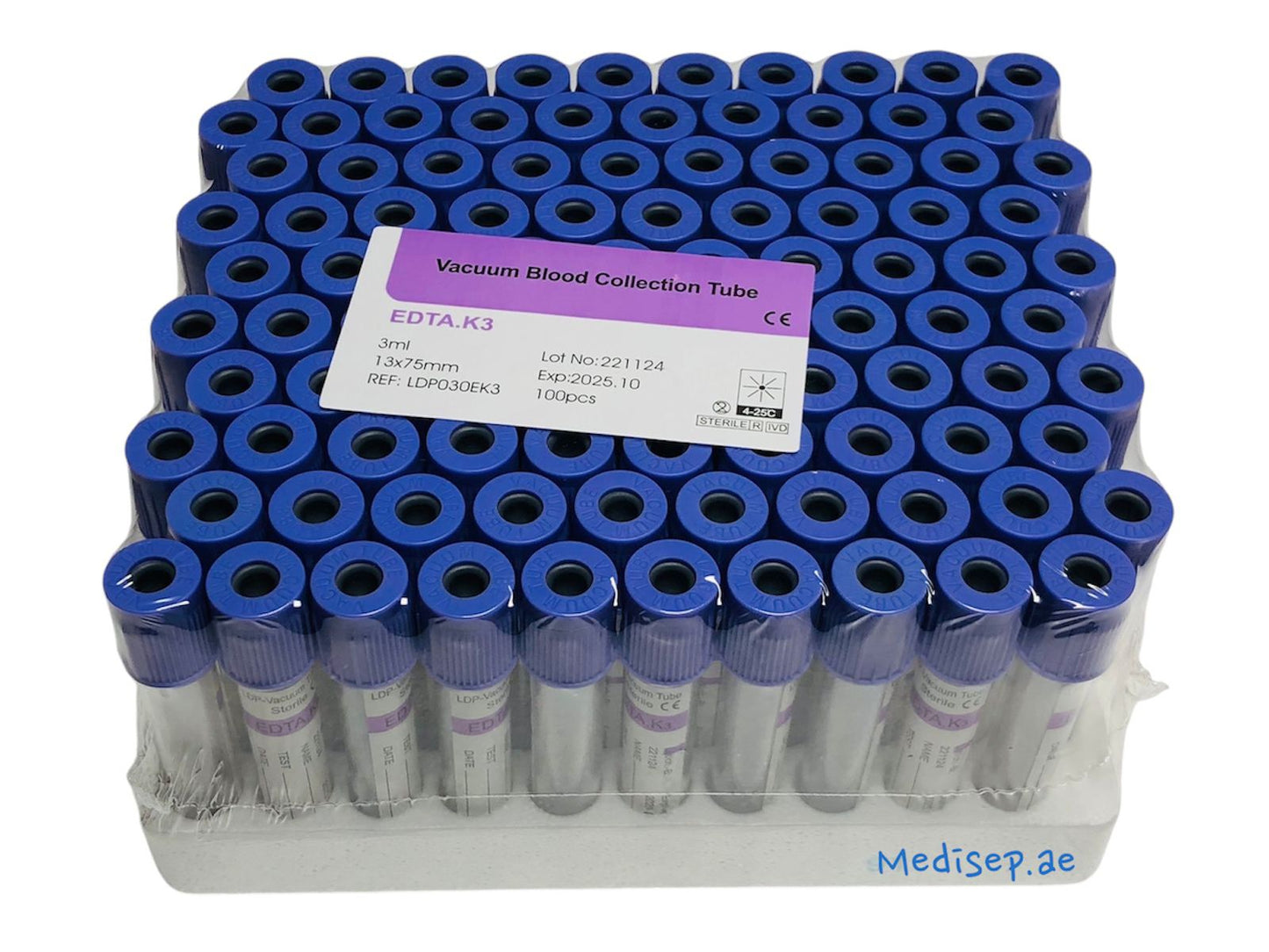 EDTAK3 Vacuum Blood Collection Tube 3ml