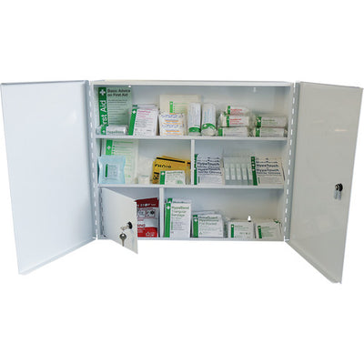 FIRST AID BOX GLASS DOOR WITH CONTENTS
